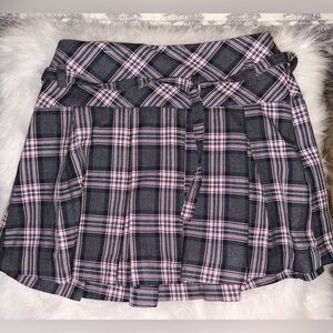 Zara Pink and Grey Checkered Skirt Children’s Size 11-12